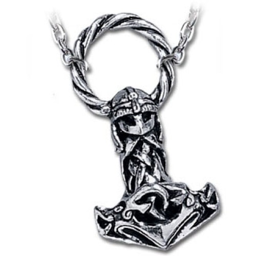 Mjollnir Thors Hammer Pewter Necklace