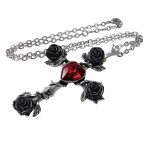 Rosifix Black Rose Gothic Cross Necklace