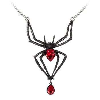 Black Widow Large Spider Necklace