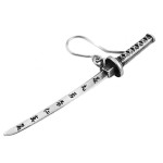 Bushido Katana Sword Single Pewter Earring