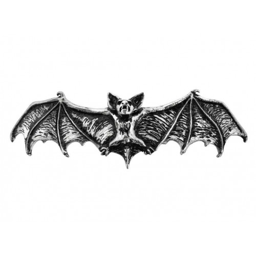 Darkling Bat Pewter Hair Slide