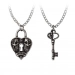 Key to Eternity Gothic Couples Pendant Set