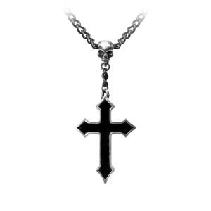 Osbournes Cross Pewter Necklace