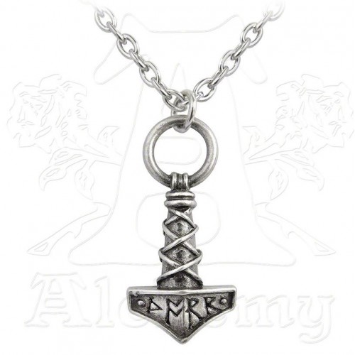 Thors Hammer Pewter Amulet Pendant