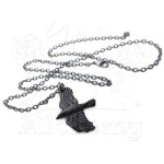 Ravenine Black Raven Pewter Necklace