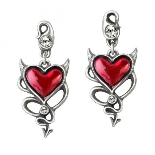 Devil Heart Earring Pair