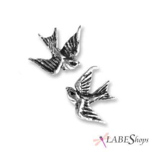 Swallow Stud Pewter Bird Earrings