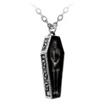 Nosferatus Rest Vampire Coffin Pewter Necklace