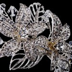 Flower Accented Silver Headband