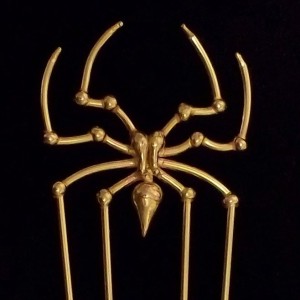 Spider Bronze Gothic Hair Comb