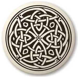 Celtic Spiritual Journey Porcelain Round Necklace