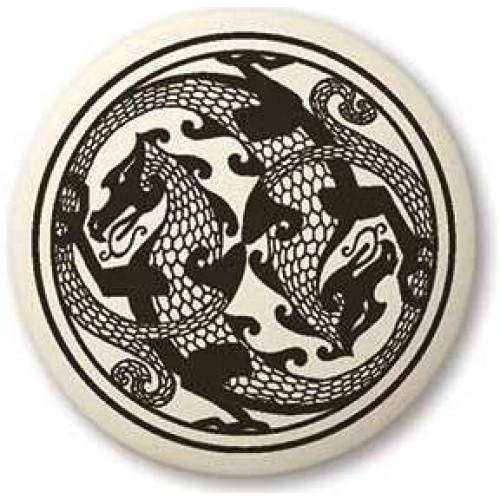 Dragon Round Porcelain Necklace