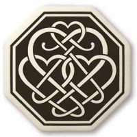 Celtic Heart Octagon Porcelain Necklace