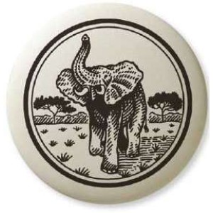 African Elephant Pathfinder Animal Totem Porcelain Necklace