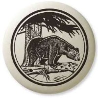 Black Bear Pathfinder Animal Totem Porcelain Necklace