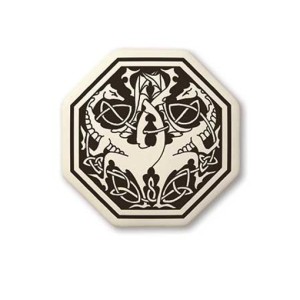 Dragon Octagonal Celtic Porcelain Necklace