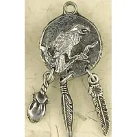 Raven Animal Spirit Pewter Necklace