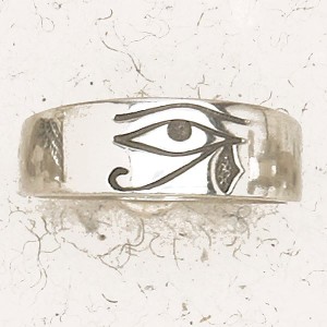 Eye of Horus Pewter Band Ring