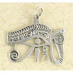 Eye of Horus Cobra Sterling Silver Pendant