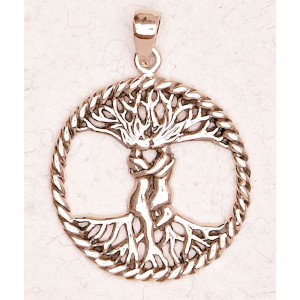 Lovers Tree of Life Bronze Necklace