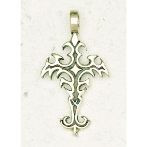 Gothic Cross Bronze Necklace