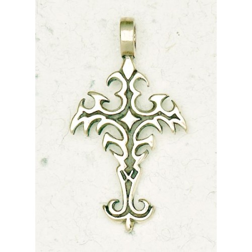 Gothic Cross Bronze Necklace