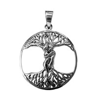 Lovers Tree of Life Sterling Silver Pendant