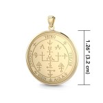 Archangel Uriel Sigil Solid Gold Pendant