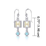 Pisces Zodiac Sign Earrings with Aquamarine