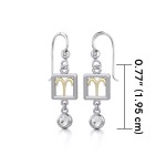 Aries Zodiac Sign Earrings with Diamond