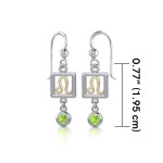 Leo Zodiac Sign Earrings with Peridot