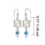 Sagittarius Zodiac Sign Earrings with Turquoise