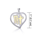 Wealth Feng Shui Heart Pendant