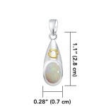 Cancer Zodiac Sign Pendant with Opal