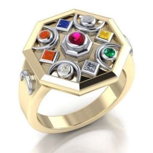 Chandra Moon Gemstone Gold Plated Ring