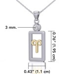 Aries Necklace with White Cubic Zirconia Jewelry
