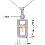 Aries Pendant with White Cubic Zirconia Jewelry Set