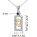 Cancer Pendant with Ruby Jewelry Set