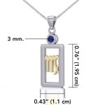 Virgo Pendant with Sapphire Jewelry Set