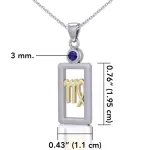 Virgo Pendant with Sapphire Jewelry Set