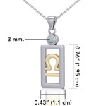 Libra Pendant with Opal Jewelry Set
