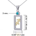 Sagittarius Pendant with Turquoise Jewelry Set