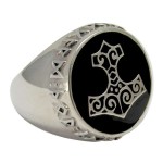 Thor Hammer Sterling Silver Signet Ring