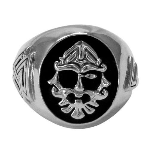 Odin Large Sterling Silver Valknut Signet Ring