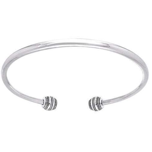 Add a Bead Sterling Silver Story Bead Bangle Bracelet