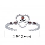 Citta Silver Cuff Bracelet with Garnet Gemstones