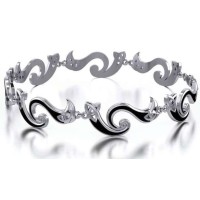 Celtic Knotwork Infinity Bracelet in Sterling Silver