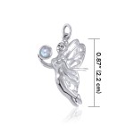 Enchanted Fairy Holding a Rainbow Moonstone Charm