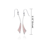 Triangle Pink Shell Cabochon Earrings