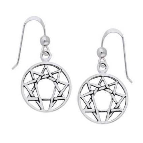 Enneagram Sterling Silver Earrings